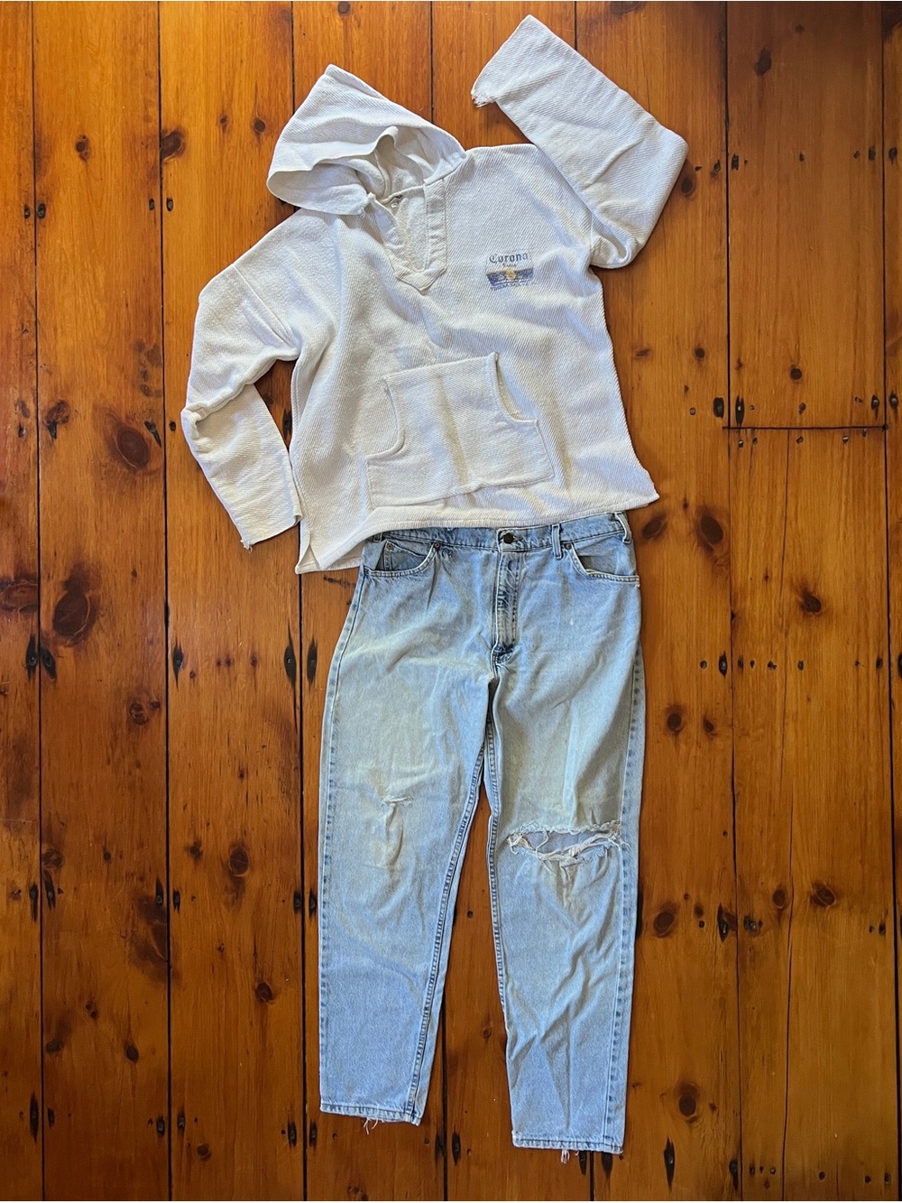 VTG 1992 Levi's 550 Orange Tab Distressed Baggy Jeans 36x32